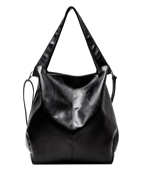 Retro Luxury Shoulder Bag: Casual PU Leather Tote