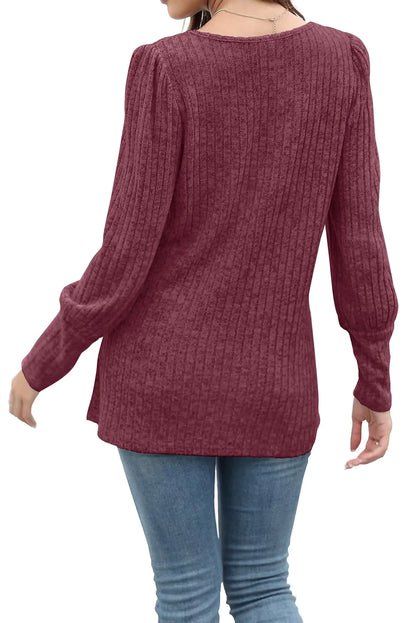 WIHOLL Womens Tops Dressy Casual Fall Sweaters Square Neck Fashion Clothes 2023 0-red Medium