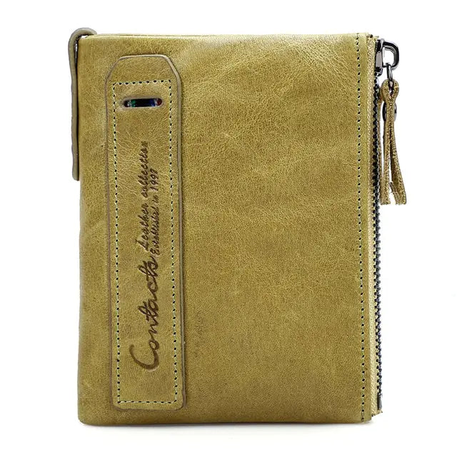 Genuine Leather Wallets for Women Short Bifold Fashion Women