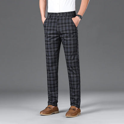 Men's Stripe Plaid Casual Pants