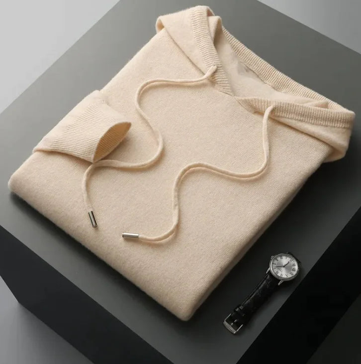 Men's Casual Hooded Knit Pullover