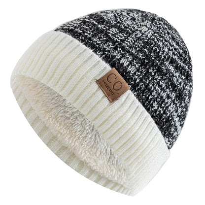 Two-Tone Winter Knitted Beanie