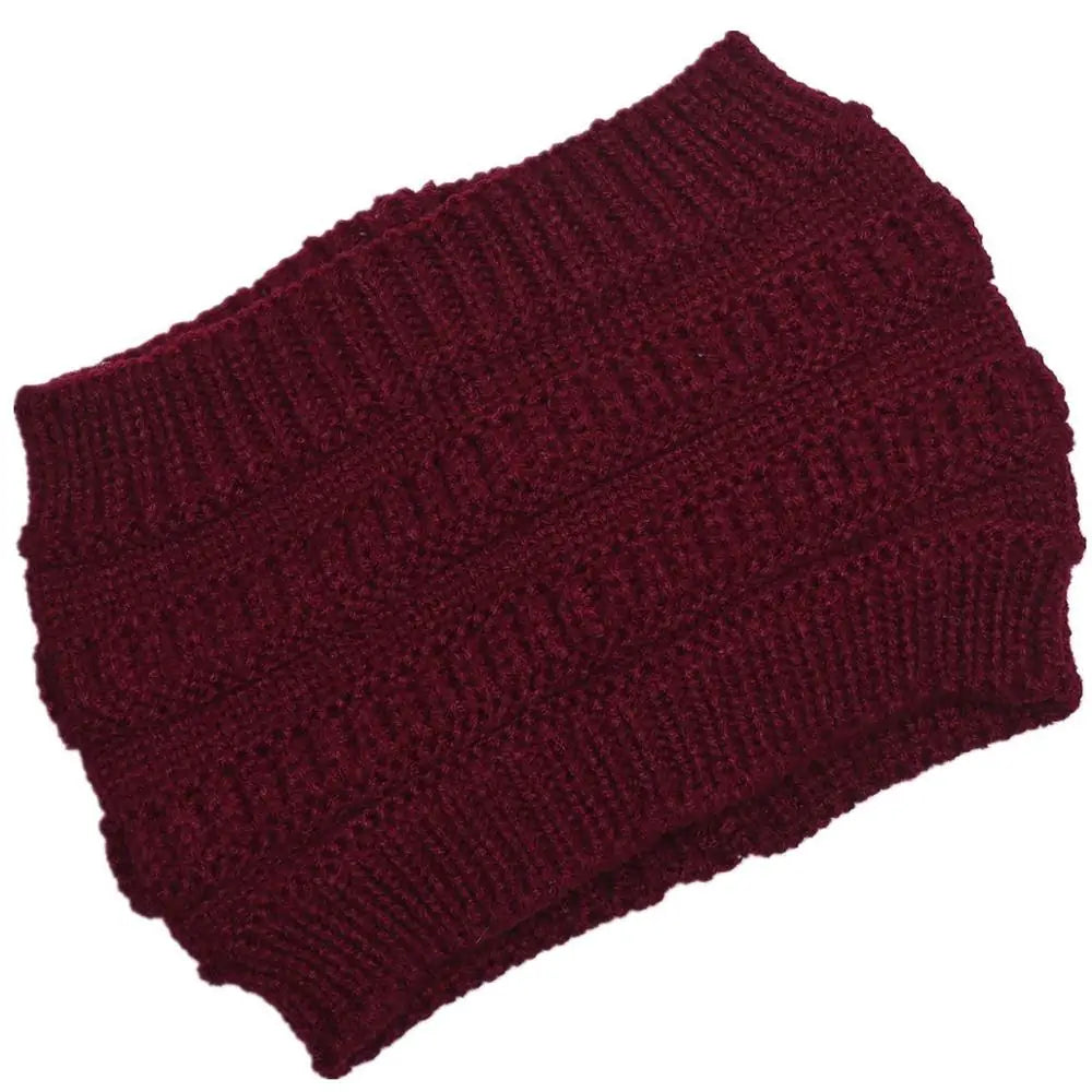 Winter Knitted Ponytail Beanies