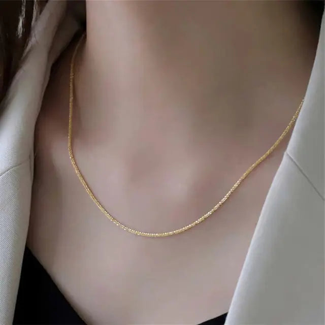 Sparkling Clavicle Chain Necklace