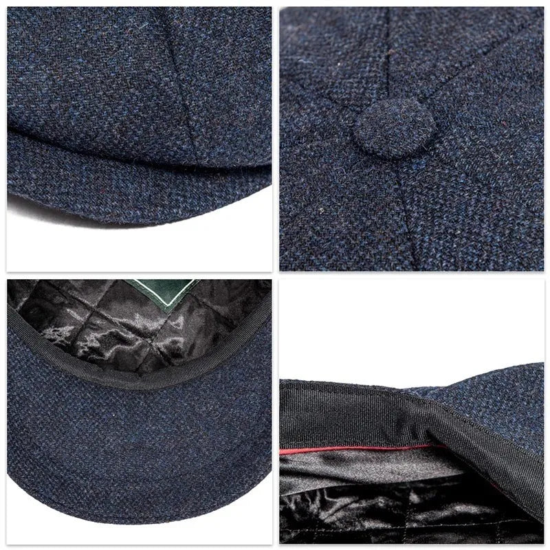 British Retro Peaky Blinder Octagonal Cap