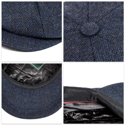 British Retro Peaky Blinder Octagonal Cap