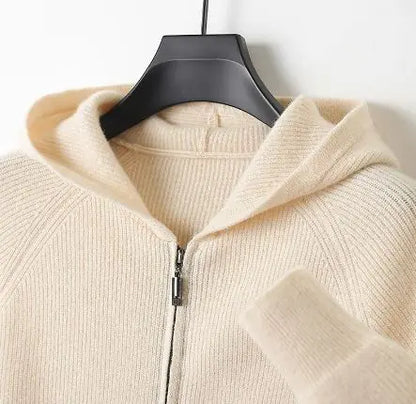 Wool Hooded Cashmere Casual Sweater