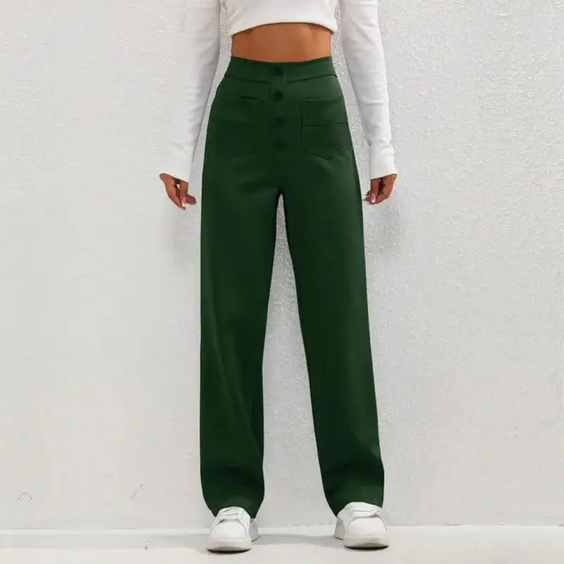 High- Waisted Casual Pants