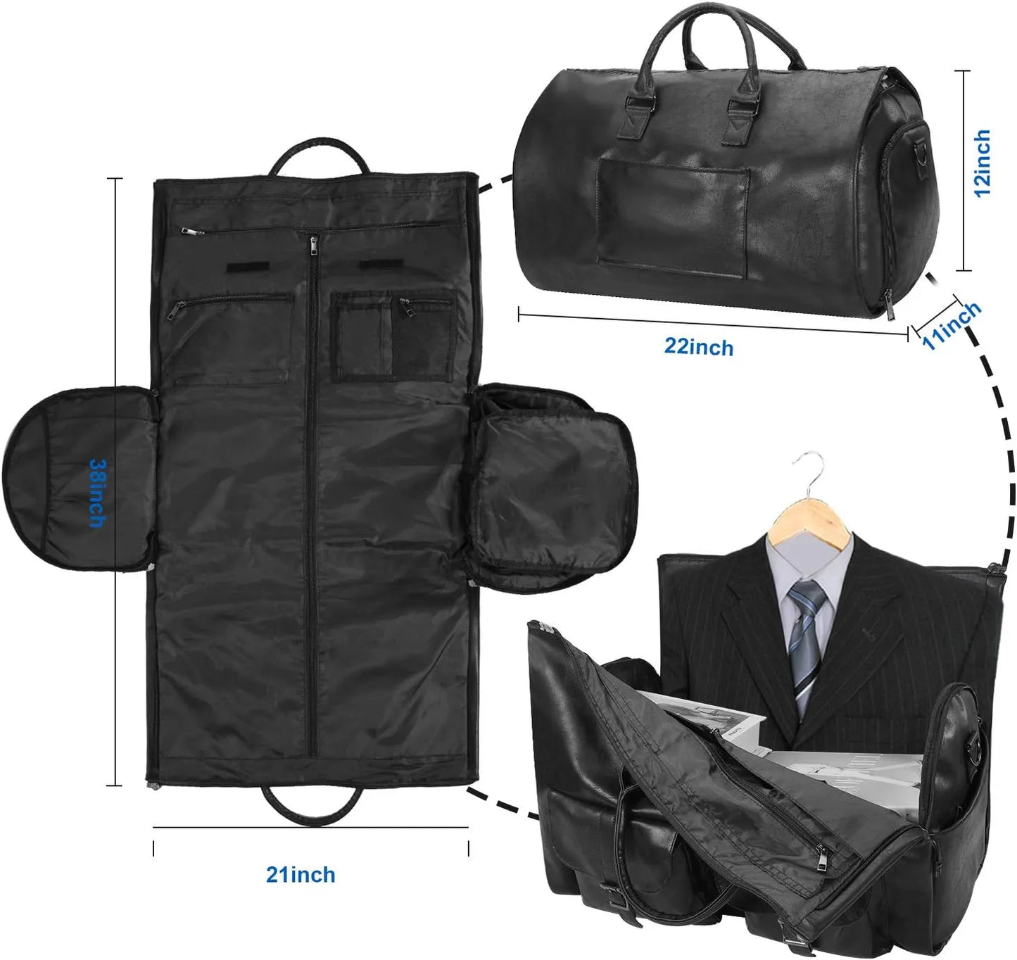 Carry-on Garment Duffel Bag With Shoe Pouch