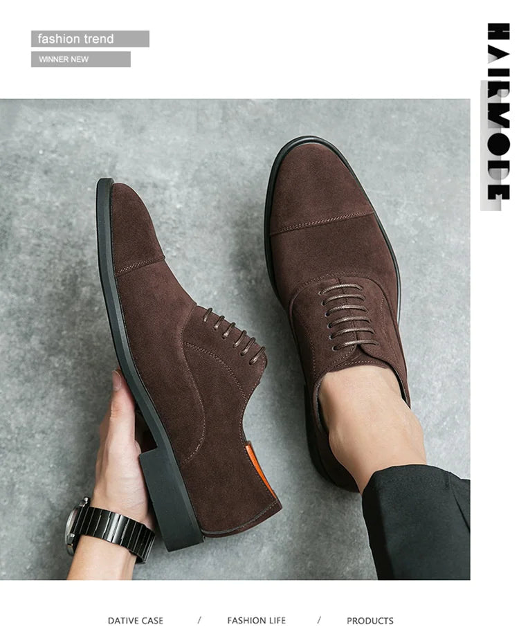 Frosted Business Casual Leather Shoes