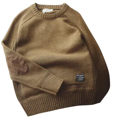 Winter crew neck patch sweater boys clothes