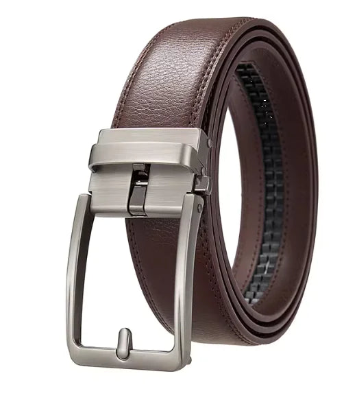 Men's Luxury Genuine Leather Belt – Fashion Alloy Automatic Buckle, Business & Casual Style [Private Listing U2903491/2944612]