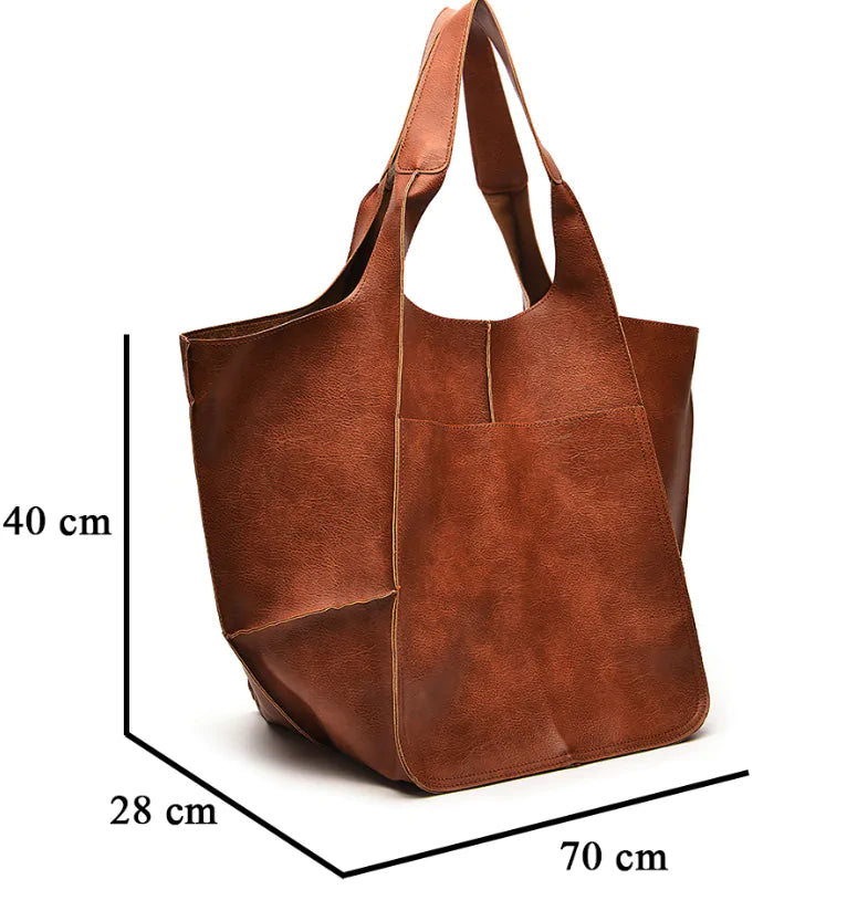 Retro Luxury Shoulder Bag: Casual PU Leather Tote