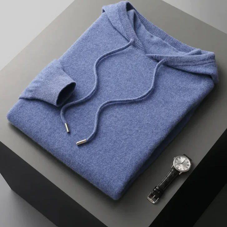 Men's Casual Hooded Knit Pullover