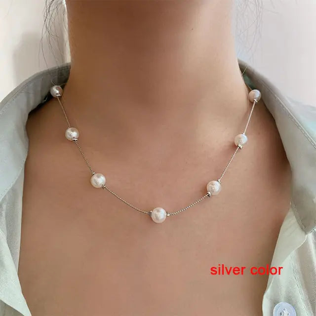 Sparkling Clavicle Chain Necklace