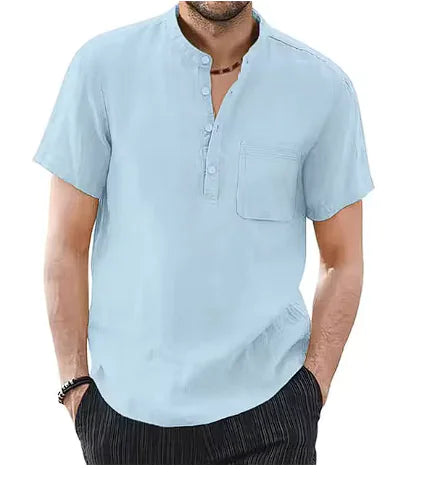 Men’s Casual Cotton Linen T-Shirt