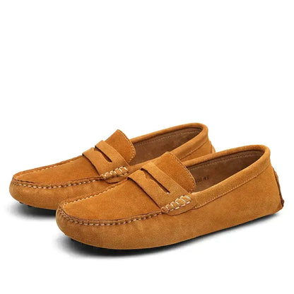 Leather Loafers Casual Slip-On Driving Shoes