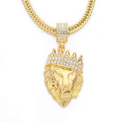 Men Lion Head Necklace