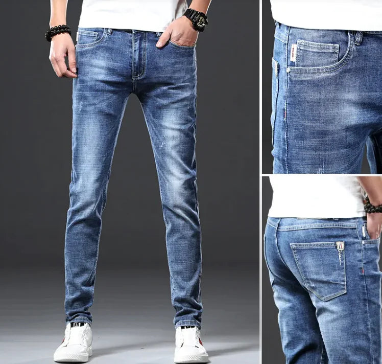 Men's Slim-Fit Casual Jeans