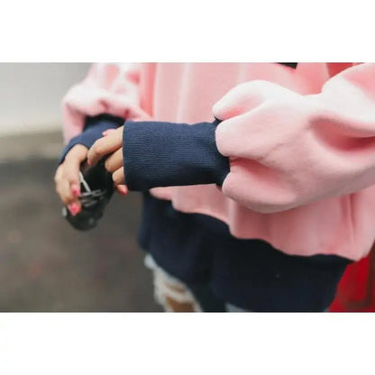 Pink Oversized Winter Sweatshirt