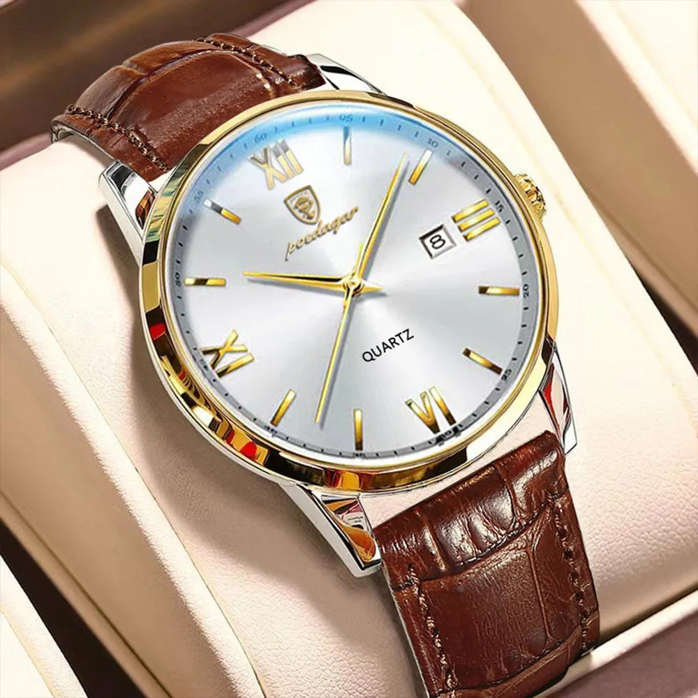 Leather Men Quartz Luxury Watches