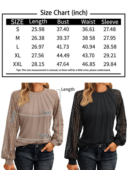 AUTOMET Womens Long Sleeve Shirts Lace Tops Business Casual Fall Fashion Outfits Clothes 2024 Knitted Y2k Blouses Small Pink