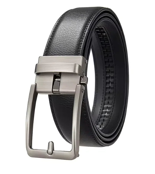 Men's Luxury Genuine Leather Belt – Fashion Alloy Automatic Buckle, Business & Casual Style [Private Listing U2903491/2944612]