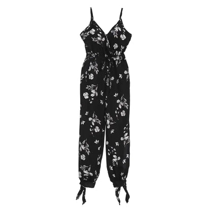 Casual Sleeveless Jumpsuits Floral