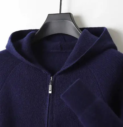 Wool Hooded Cashmere Casual Sweater