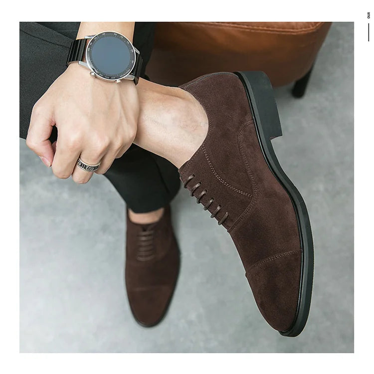 Frosted Business Casual Leather Shoes