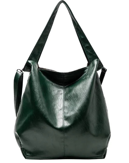 Retro Luxury Shoulder Bag: Casual PU Leather Tote