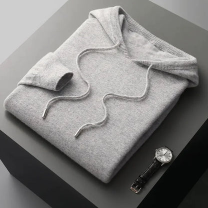 Men's Casual Hooded Knit Pullover